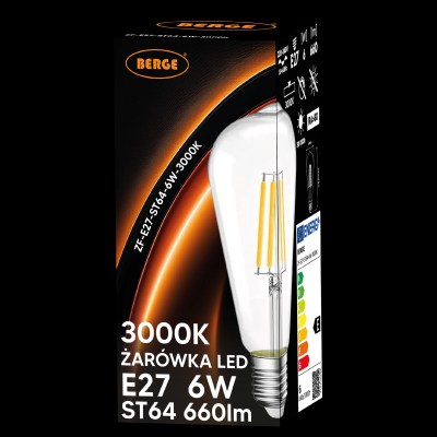 SADA 6x LED žárovka E27 8W 880lm 3000K - teplá bílá