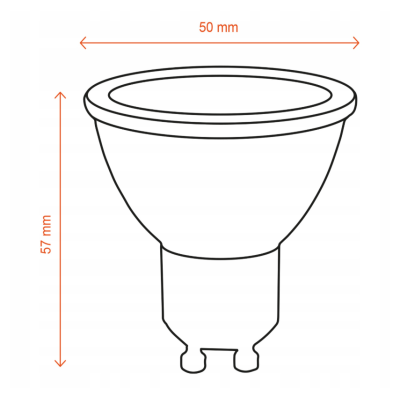 SADA 6x LED žárovka GU10 5W 450lm - neutrální bílá