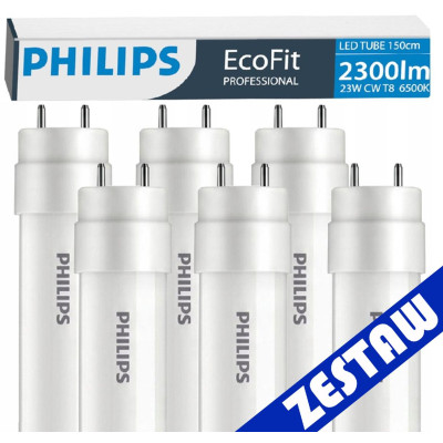 SADA 6x Philips LED trubic 150cm 23W 2300lm 6500K 20000h EcoFit
