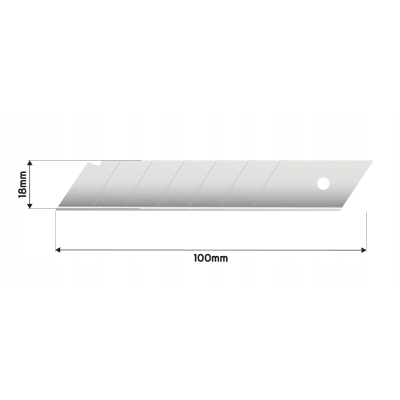 Sada čepelí nožů - Náhradní čepele, odlamovací, 18 mm, 50 ks, s vložkami
