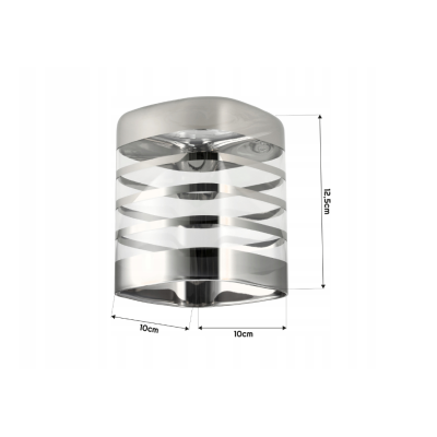 Skleněné stínidlo OBDÉLNÍK S VODOROVNÝMI PRUHY