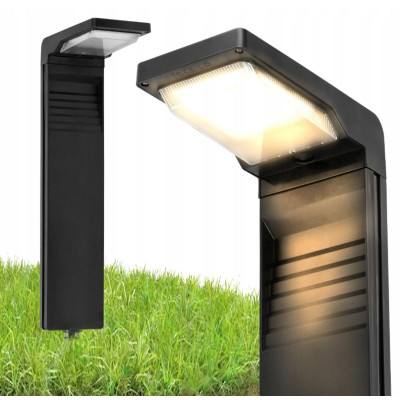 Solární LED zahradní lampa na zahradní sloup se senzorem soumraku