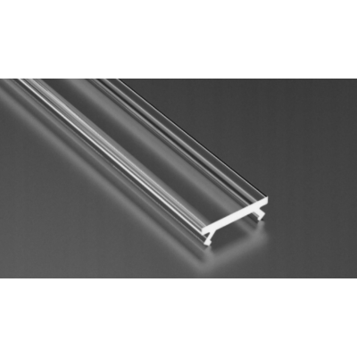 Stínidlo pro LED profil typu X, průhledné, 2m, průhledný kryt Lumines