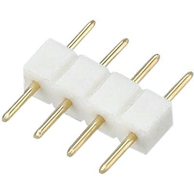Vidlicový konektor pro RGB LED pásky, 4pinový, bílý
