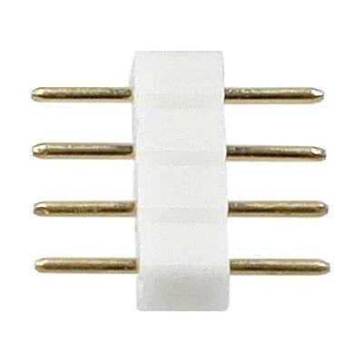 Vidlicový konektor pro RGB LED pásky, 4pinový, bílý