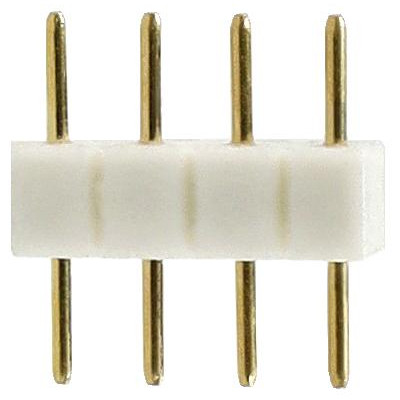 Vidlicový konektor pro RGB LED pásky, 4pinový, bílý