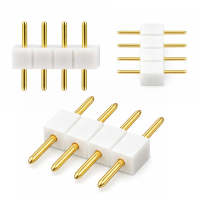 Vidlicový konektor pro RGB LED pásky, 4pinový, bílý