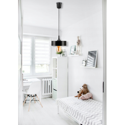 Závěsné stropní svítidlo / lustr LED E27, nastavitelné 0–100 cm, hliníkové stínidlo