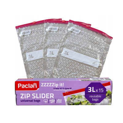 Zipové sáčky se zipem 3L 15 ks na zeleninu a ovoce