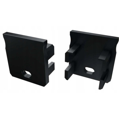 Černá koncovka Y pro hliníkový profil s otvorem typu Y, 1 kus