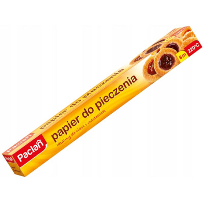 Hnědý pečící papír PACLAN 8m x 38cm silikonový, snadno použitelný