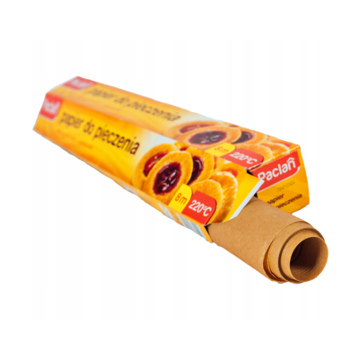 Hnědý pečící papír PACLAN 8m x 38cm silikonový, snadno použitelný