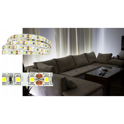 LED pásek 9,6 W/m studená barva 6500 K 600 lm/m 12 V DC IP20 1 m