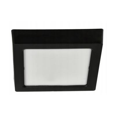 LED přisazený stropní panel – čtverec, 12 W, 1200 lm, černý