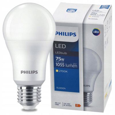 LED žárovka E27 PHILIPS 10W 1055lm 2700K A60 - teplá bílá