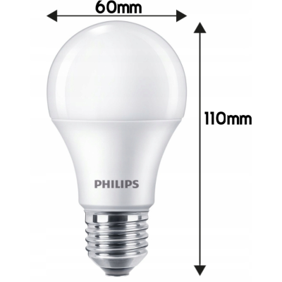 LED žárovka E27 PHILIPS 8W 806lm 2700K A60 - teplá bílá