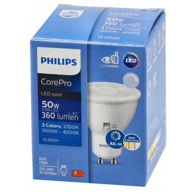 LED žárovka GU10 4,8W 360lm CorePro CCT