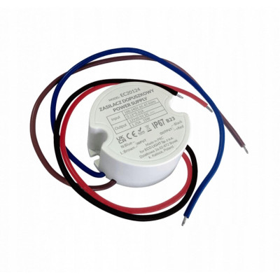 Napájecí zdroj pro LED 12V DC 20W 1,67A pro krabici FI 60, hermetický, IP67