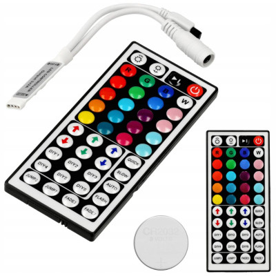 Ovladač pro RGB LED pásky IR44 6A Infračervené dálkové ovládání 12-24V