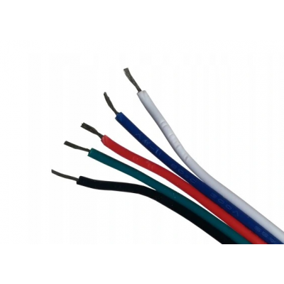 Kabel LED RGBW - 5-žílový - 0,35 1m