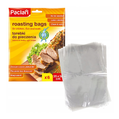 Pečicí sáčky s rukávem a kapsou 35x38cm, klipy 6 ks, Paclan