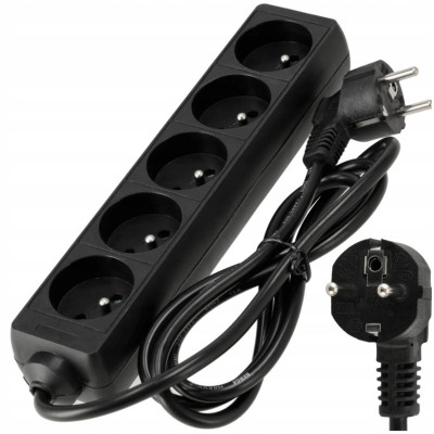 Prodlužovací kabel 5 zásuvek 1,5 m 13A 3000W 3*1,0 mm2