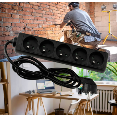 Prodlužovací kabel 5 zásuvek 1,5 m 13A 3000W 3*1,0 mm2