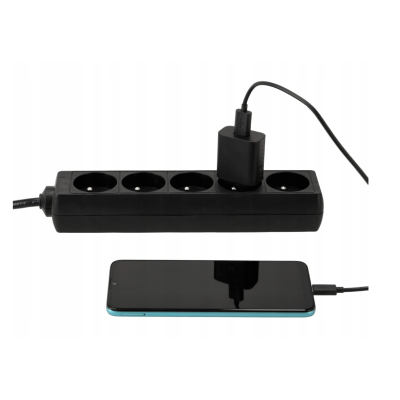 Prodlužovací kabel 5 zásuvek 1,5 m 13A 3000W 3*1,0 mm2