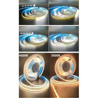 LED páska digitální COB 24V 5m 65W 3000K 1170lm digitální efekt tekoucí vody