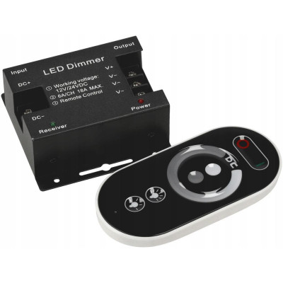 LED stmívač s dálkovým ovládáním pro pásky 18A 216W 12V 24V dotykový mono