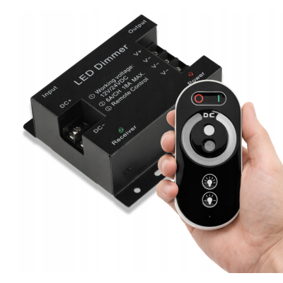 LED stmívač s dálkovým ovládáním pro pásky 18A 216W 12V 24V dotykový mono