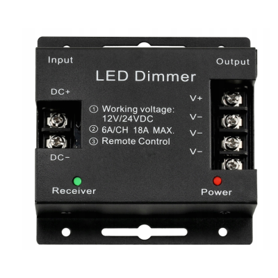 LED stmívač s dálkovým ovládáním pro pásky 18A 216W 12V 24V dotykový mono