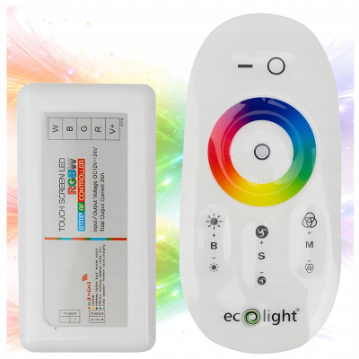 Ovladač LED RGB RGBW dálkové ovládání rádiový ovladač pro LED pásky 18A dotykový RF