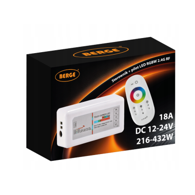 Ovladač LED RGB RGBW dálkové ovládání rádiový ovladač pro LED pásky 18A dotykový RF