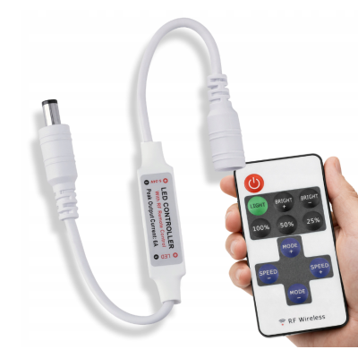 Ovladač stmívače LED pásků 5-24V 6A RF