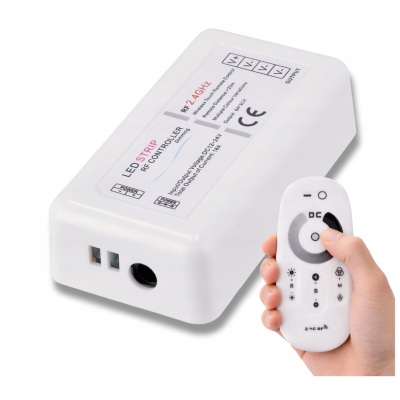 Stmívač LED pásků 12V 24V MONO dotykový dálkový ovladač 18A ovladač