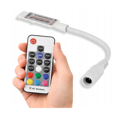 Dálkové ovládání pro RGB LED pásky 6A 72W 5-24V 12V Více funkcí Rádiové