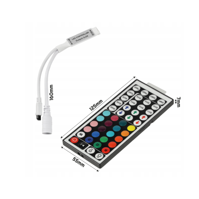 Dálkové ovládání pro RGB LED pásky 6A 72W IR44 Infračervený ovladač 5-24V
