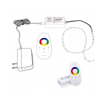 Dálkové ovládání pro RGB LED pásky s dotykovým ovládáním, více funkcí pro LED pásky, max. 216 W