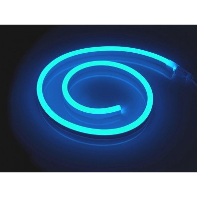 LED pásek NEON - 230V - 1m - 8W/m - IP65 - azurová