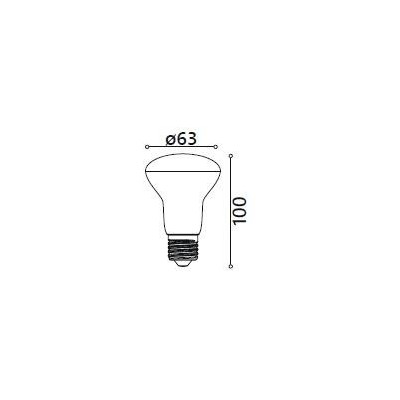 MILIO LED žárovka R62 - E27 - 7W - 1000 lm - teplá bílá